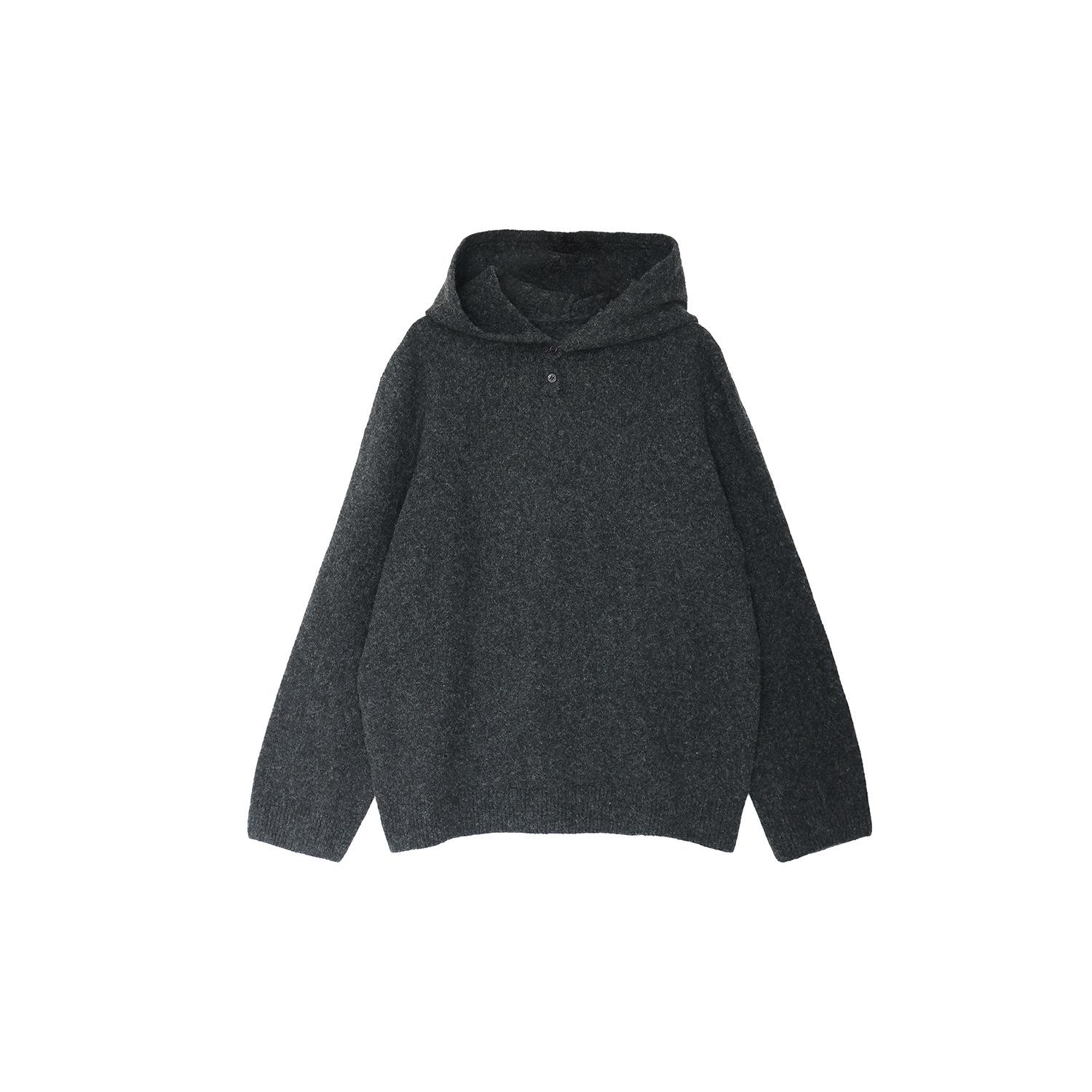 

Plus Size Women s Hooded Sweater: Casual, Loose, and Stylish Multi-Color Top for Autumn & Winter 2XL (80-100kg) серый/древесный уголь