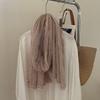 New Pure-Color Cotton Lace Scarf Japanese-Style Simple Thin-Style All-Purpose Shawl Korean Spring and Autumn Women and Men