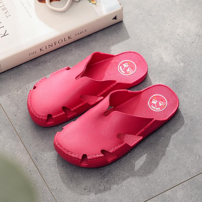 Super Soft Vietnamese Latex Closed-Toe Slippers: Non-Abrasive, Odorless Rubber Casual Shoes with Soft Soles for Men & Women