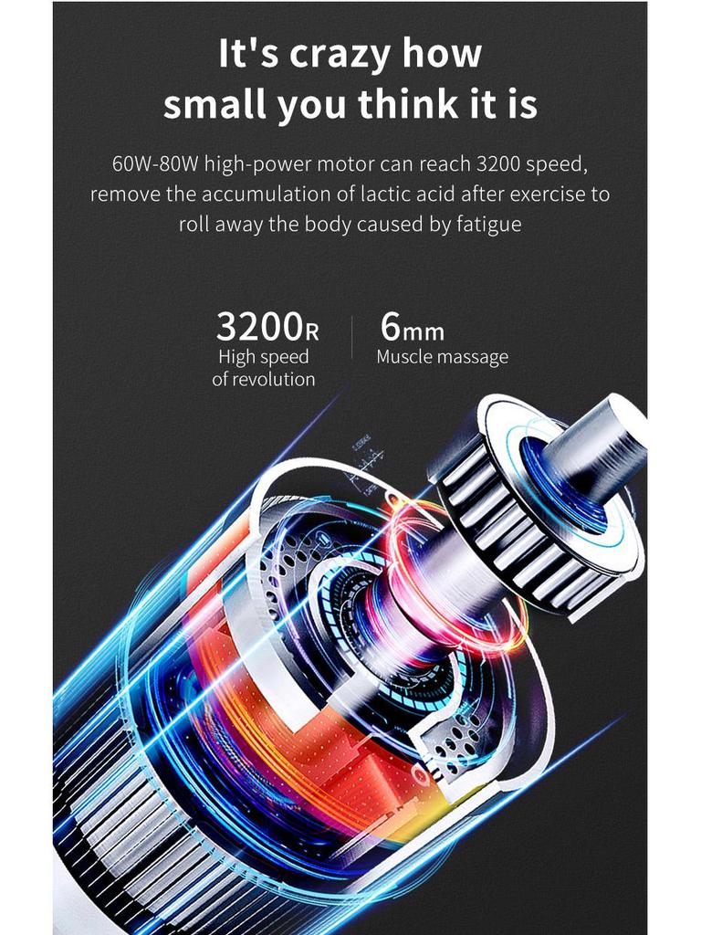 Portable USB Mini Electric Fascia Massager for Muscle Relief