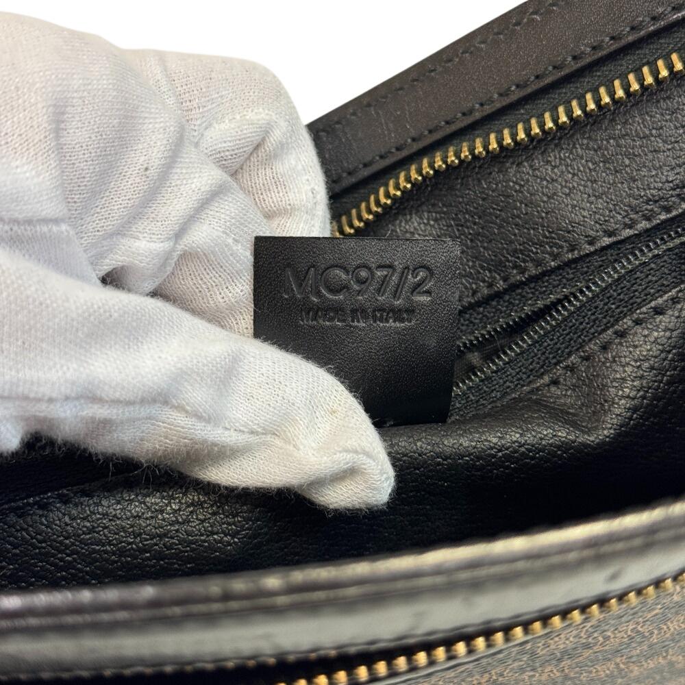 CELINE business bag pouch Macadam leather Clutch bag black leather Used