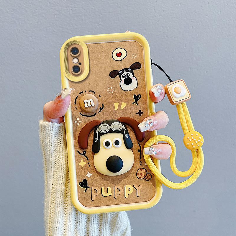 KEYSION Противоударный чехол для iPhone XS Max XR со шнурком Мягкий силиконовый милый 3D мультяшный чехол для телефона с куклой для iPhone XR Xs Max for iPhone X