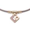 Colantotte TAO Necklace Slim AURA Mini Champagne Gold X Lavender M 43cm Lamé