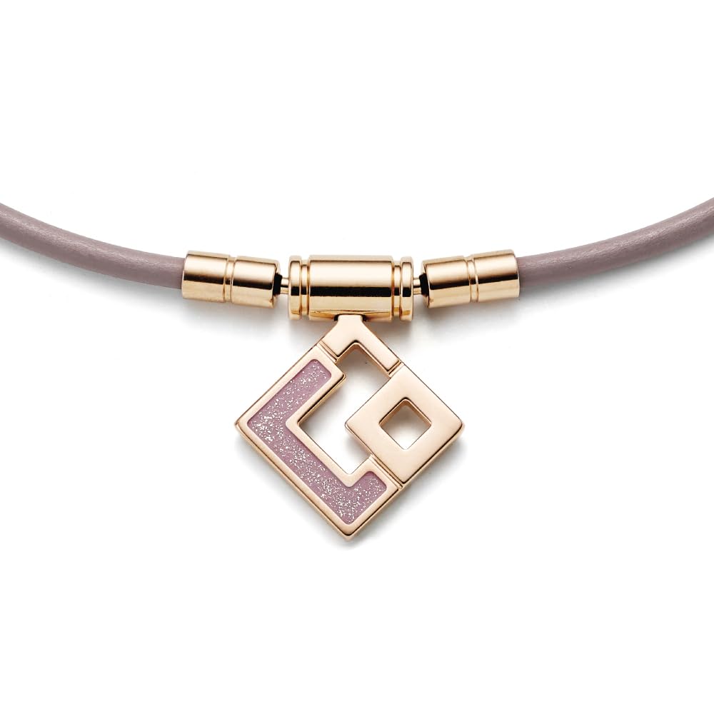 Colantotte TAO Necklace Slim AURA Mini Champagne Gold X Lavender M 43cm Lamé