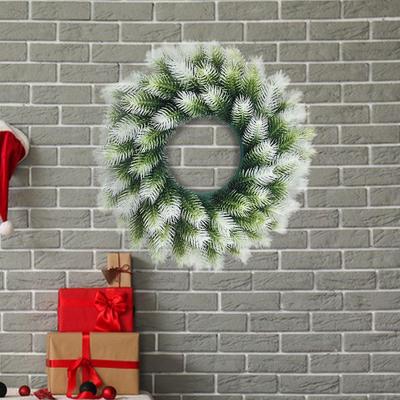 Christmas Wreath Front Door Artificial Hanging Garland Xmas for Housewarming Lawn