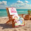 1pc Strawberry Princess3 Beach Towel, Comfortable and Thick, and Swimming/Bath/Picnic/Camping Towel, Suitable for Seaside Beaches
