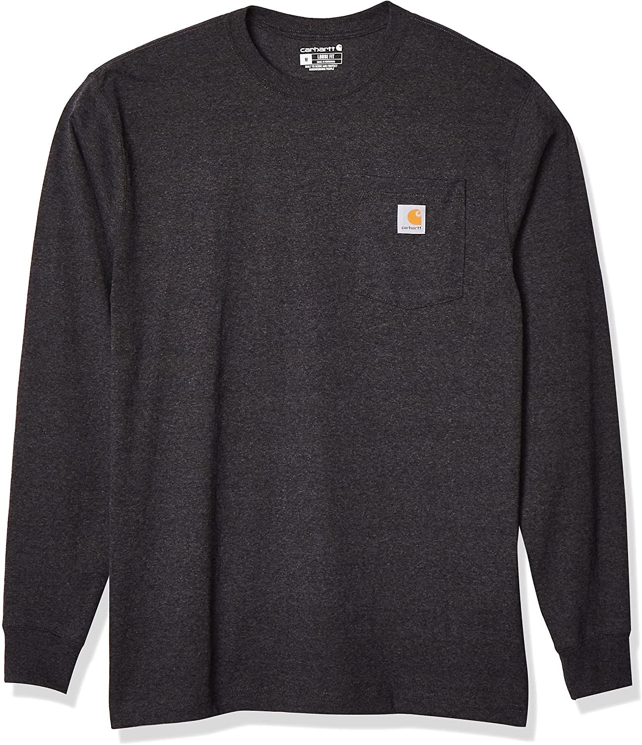

CARHARTT Genuine Long Sleeve Pocket WORKWEAR POCKET K126 Product Charcoal [Carhartt] Мужская футболка ФУТБОЛКА С ДЛИННЫМ РУКАВОМ (Л, Хизер) [Продукт]