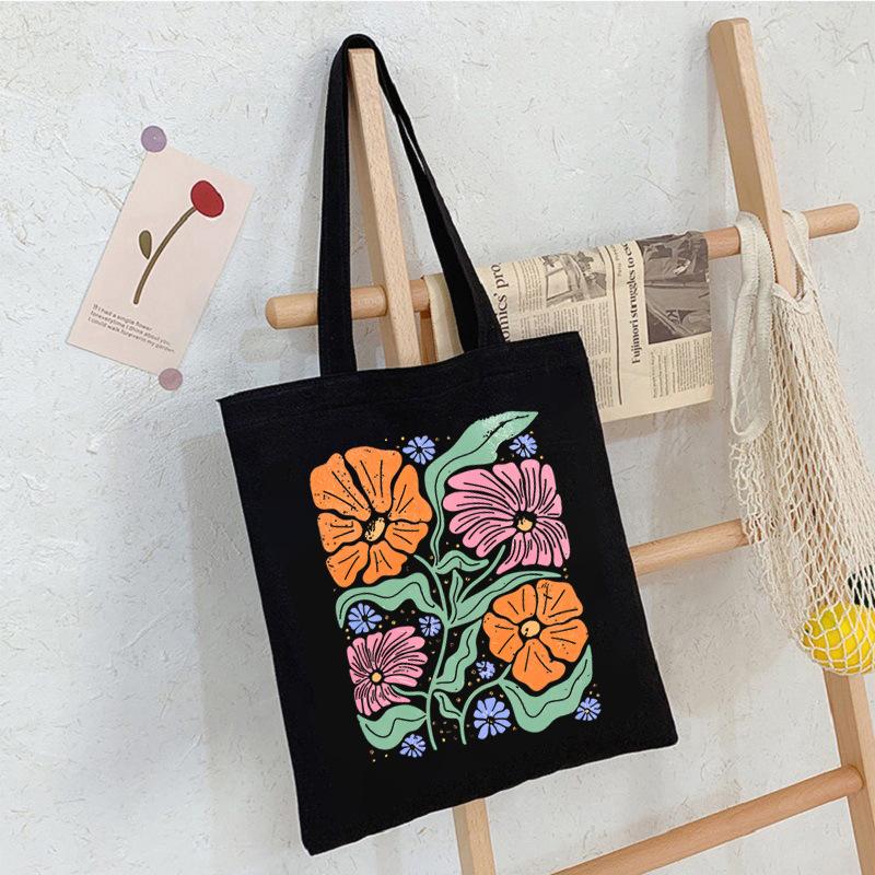 

Floral print canvas bag casual handbag women large capacity No specification