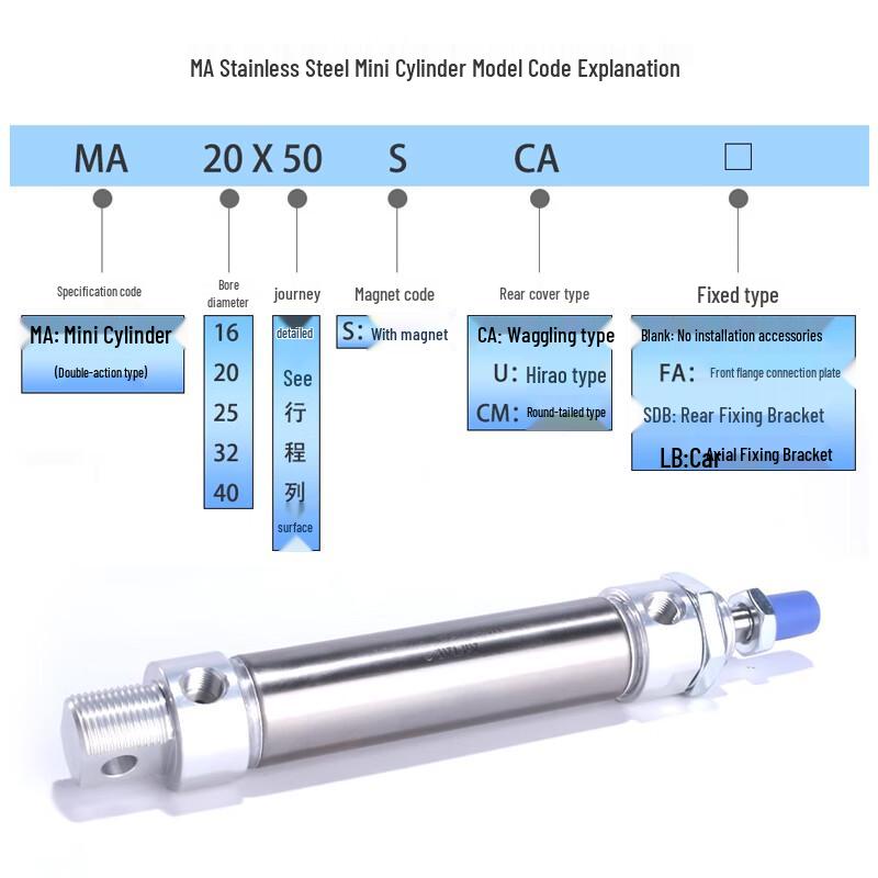 AirTAC MA Series Stainless Steel Mini Cylinder