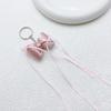 Fashion Ribbon Bowknot Keyring 3D Butterfly Knot Pendant Keychain Colorful Phone Lanyard Multifunctional Bag Accessory