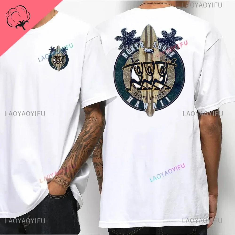 Hawaiian Traditions North Shore Hawaii Surfing Men Women White High Qulaty Cotton Tshirt Comfortable Beachstyle Surf Tee Tops