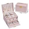 Three-layer Drawer Jewelry Storage Box, Creative Jewelry Box, Stud Earrings, Earrings, Retro Jewelry Box with Lock.