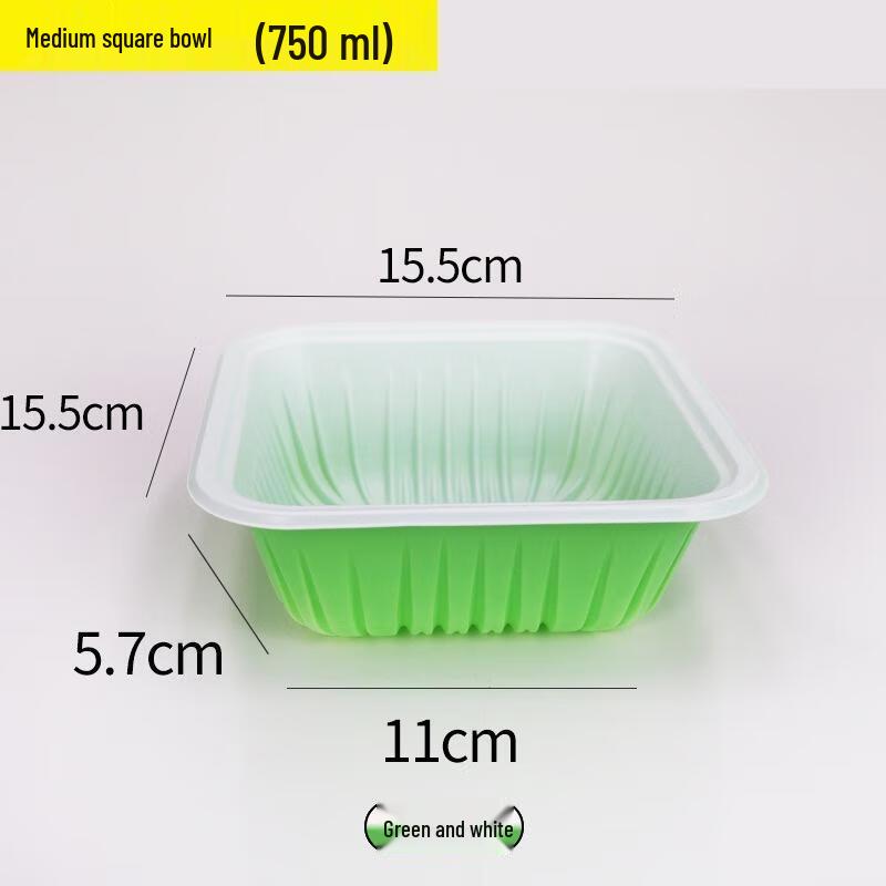 JINGRX Disposable Plastic Food Container with Lid