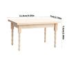 Unfinished Wooden Doll House Table 1:12 Scale Miniature Dining Table Furniture Ornament For Art Painting 11.8x7.6x7cm