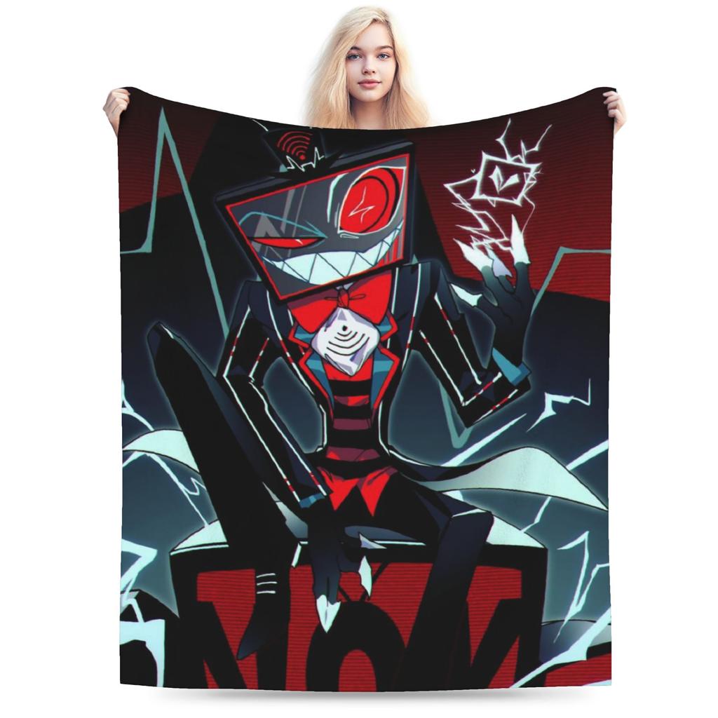 H-Hazbins H-Hotels Vox 2 Cartoon Anime Blanket Multi-size Soft Fuzzy Plush Throw Blankets for Sofa Couch and Bed