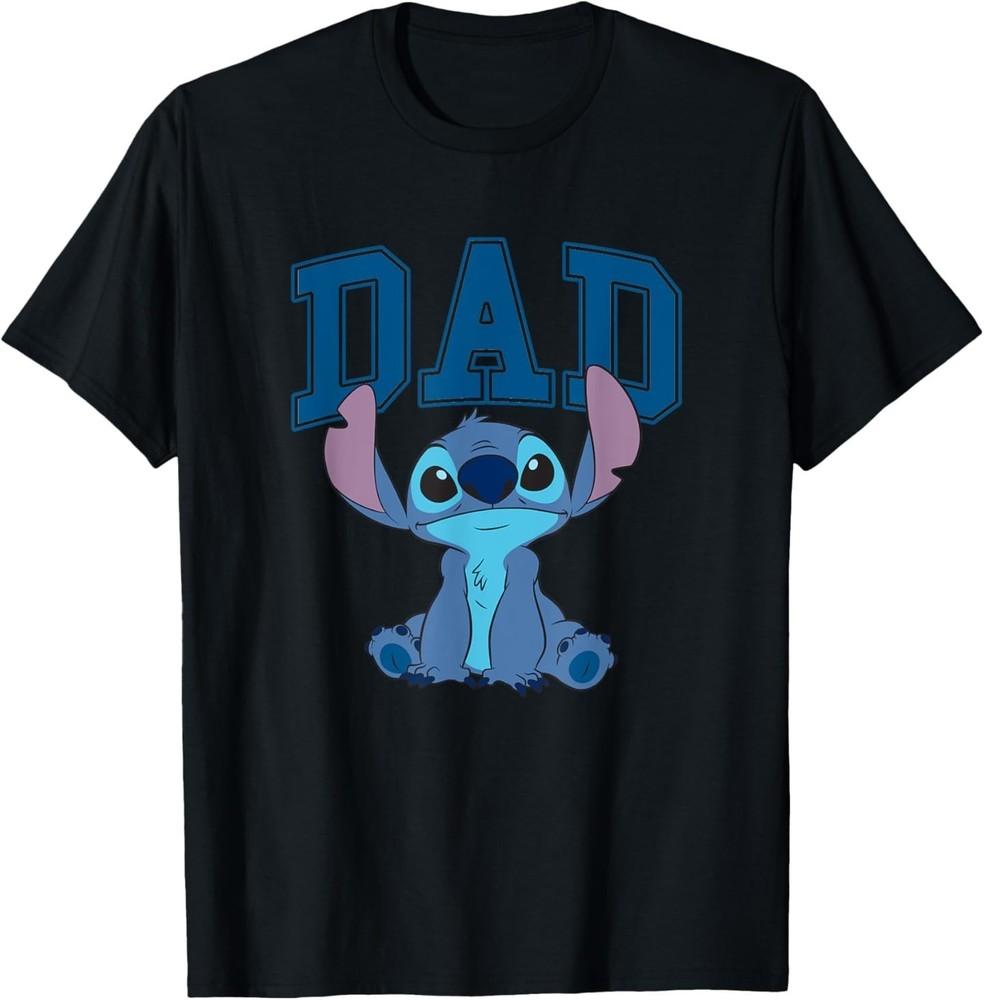 Lilo &Stitch Vintage Dad Cool Stitch Collegiate Logo T-Shirt