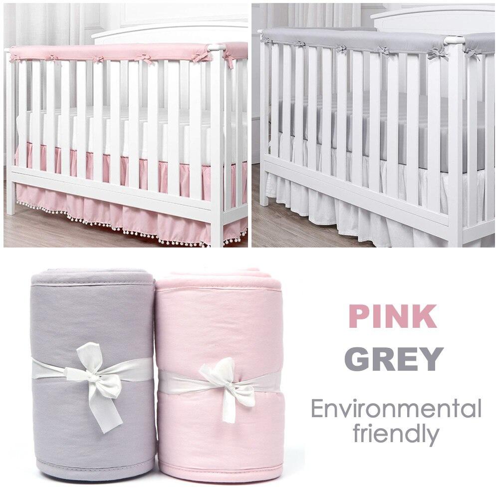 3 Pcs/Set  Anti-collision Crib Fence Wrap Edge Baby Crib Anti-bite Rail Cover Newborn Bed Baby Teeth Protection Guardrail Cotton