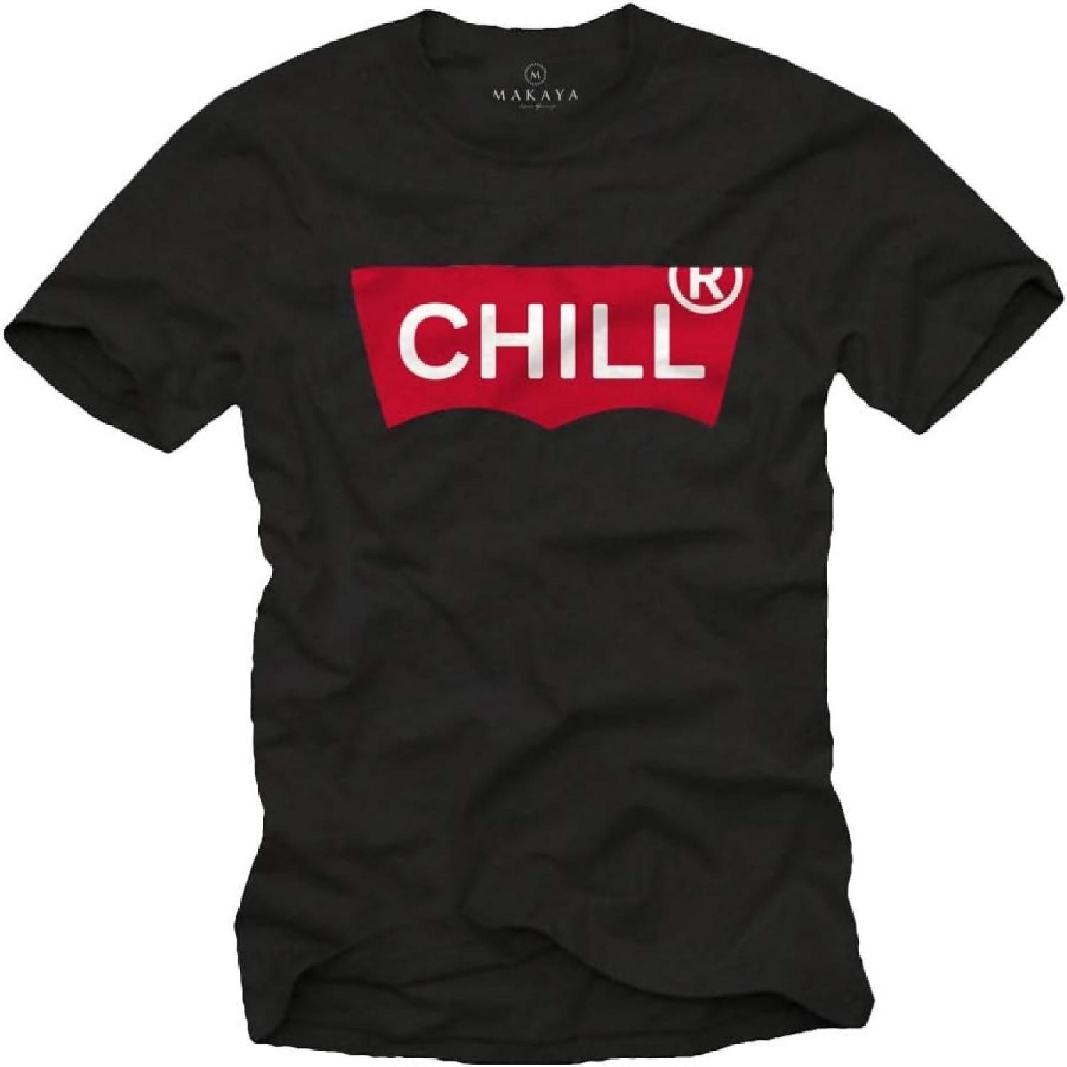 Мужская смешная футболка MAKAYA - Расслабься - Повседневная футболка с коротким рукавом S