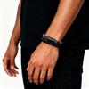 Noter Bohemia 2Pcs Men Bracelet Set Handmade Weaven Ethnic Fabric Charm Braslet 8mm Onyx Stone Meditation Healing Braclet Joias