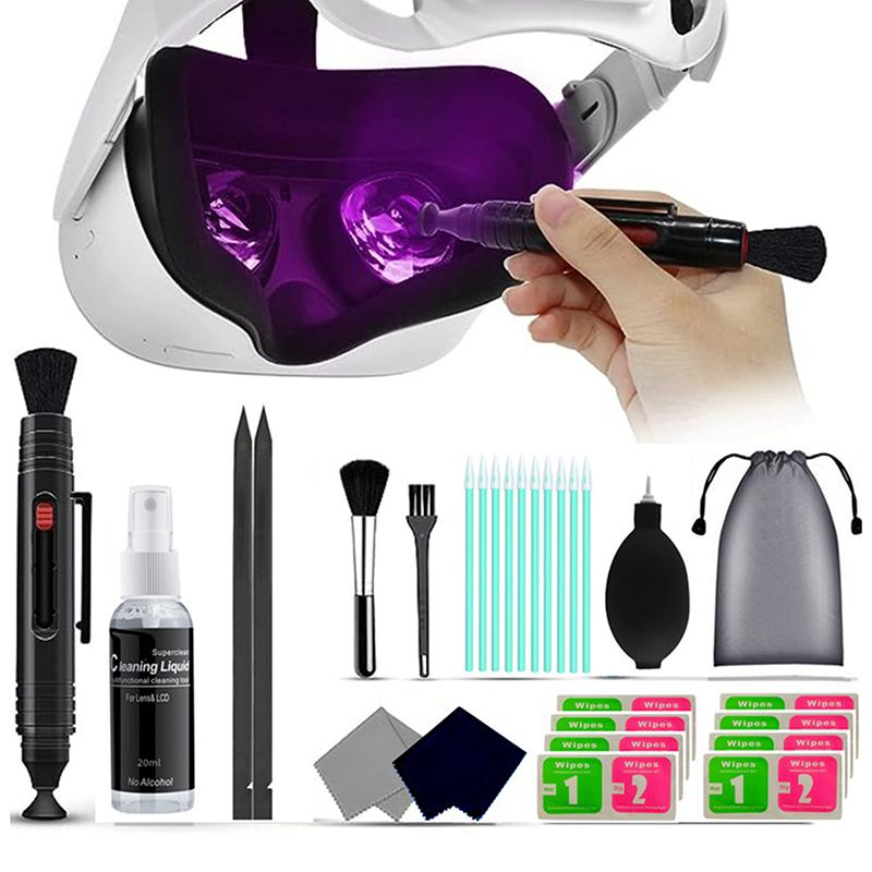 

Универсальный набор для чистки VR-гарнитуры Защита от царапин Пыль Ручка для чистки линз камеры для Quest 3S/3 Quest 2 Pico 4 VR-аксессуары 11CM
