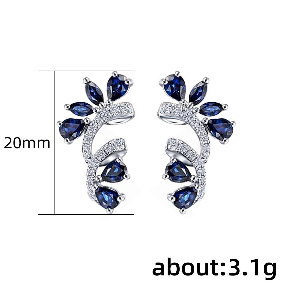 Wind Flower Stud Earrings Female, High-End Niche Design Flower Vine Earrings, Night Market Stall