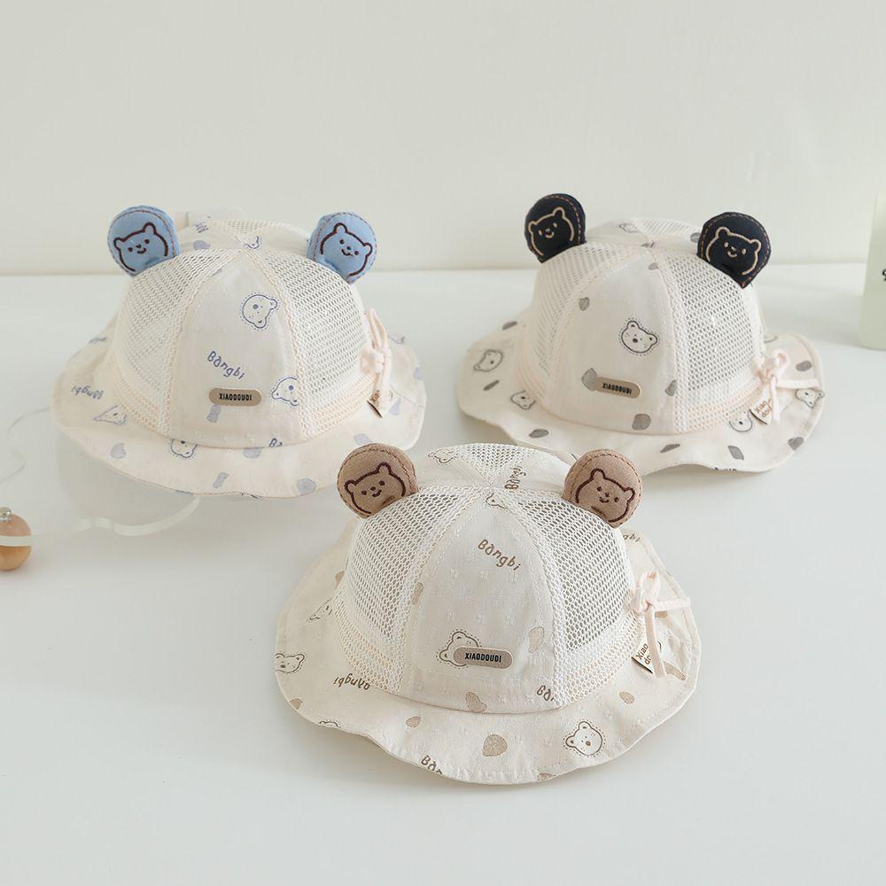 Baby Sun Hat Summer Mesh Kids Adjustable Wide Brim Cap For Sun Protection