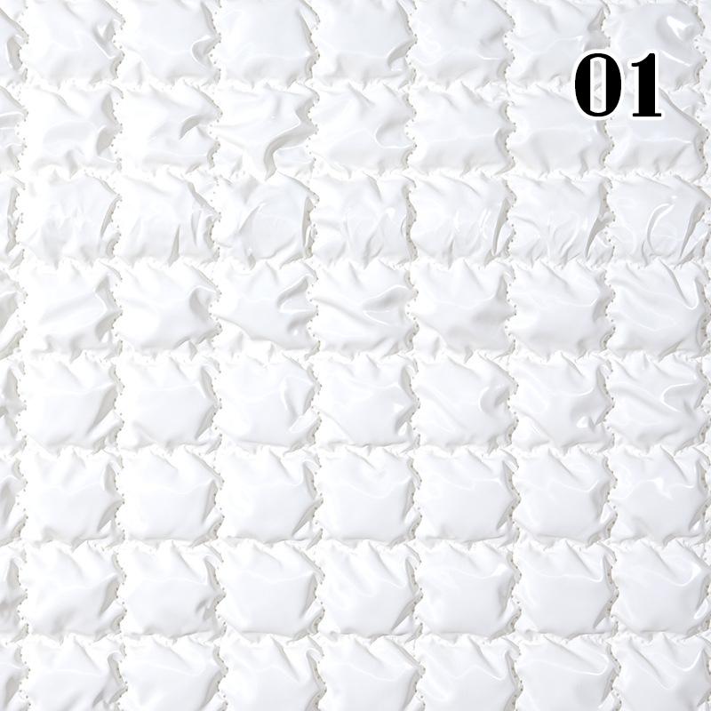 Waterproof PU Polyester Quilting Fabric Shiny Embossing Cotton-padded Fabric For Sewing Jacket Bags Furniture Upholstery