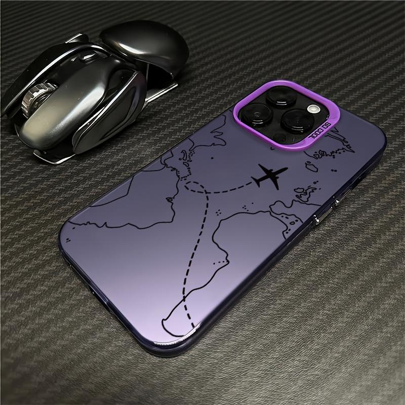 Travel-Inspired Airplane Route Design Case for iPhone 15 14 13 12 11 Pro Max XS X XR 7 8 15 Plus SE 2022 Shockproof Bumper Cover