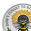 Bee Kind Positivity Commemorative Coin Motivational Bee Challenge Coin Double-Sided Inspirational Collectible Token Gift for Friends Family