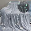 1pc Glow In The Dark Moon Throw Blanket for Boys Girls, Luminous Blanket Birthday for Kids Toddlers, Cozy Soft Blankets