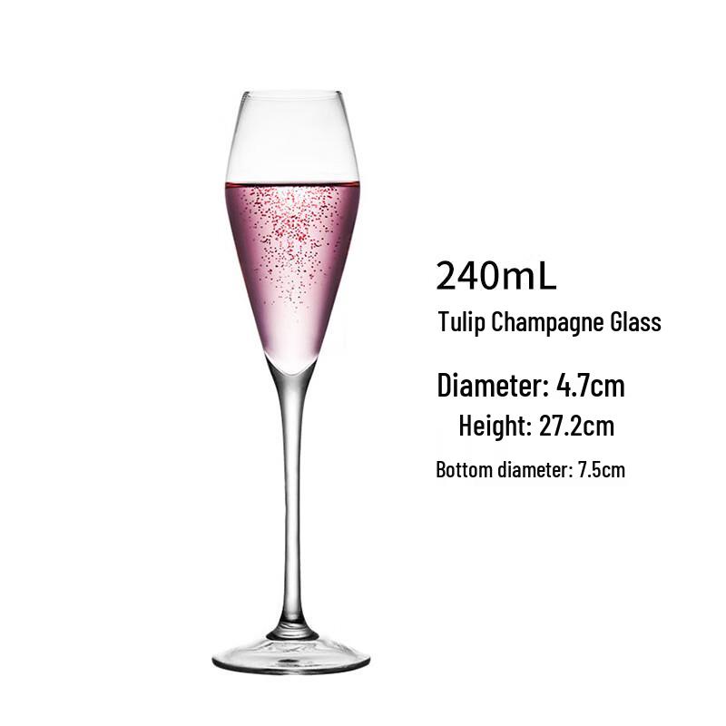 Elegant Glass Cocktail  Champagne Flute Tulip Champagne Flute - 240ml