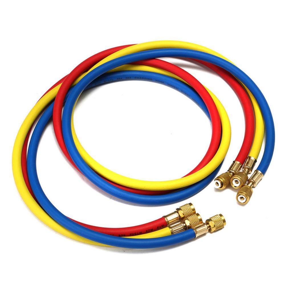 1Pc High Quality Optional Color Refrigeration Charging Hoses 1.5m Air Conditioning R134a HVAC 5FT Car Accessories