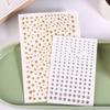 1Sheet Gold/Silver Non Piercing Lip Nails Sticker Self Adhesive Waterproof Fake Lip Nail Eyebrow Nose Nail Belly Button Jewelry