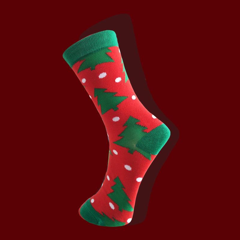 Santa Claus Men's Mid-Calf Cartoon Cotton Socks - Breathable & Stylish