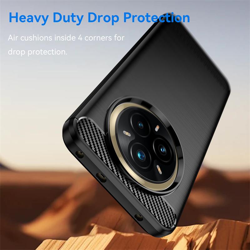 For Realme 14 Pro Plus Case Anti-knock Soft Silicone Carbon Fiber Back Cover Realme 14 Pro Plus Case For Realme 14 Pro Plus Case