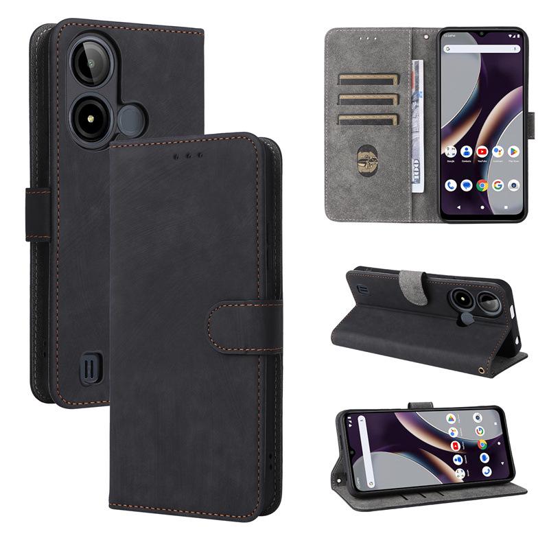 BLU C9 Flip Leather Phone Case with Card Slot & Anti-Theft Protection