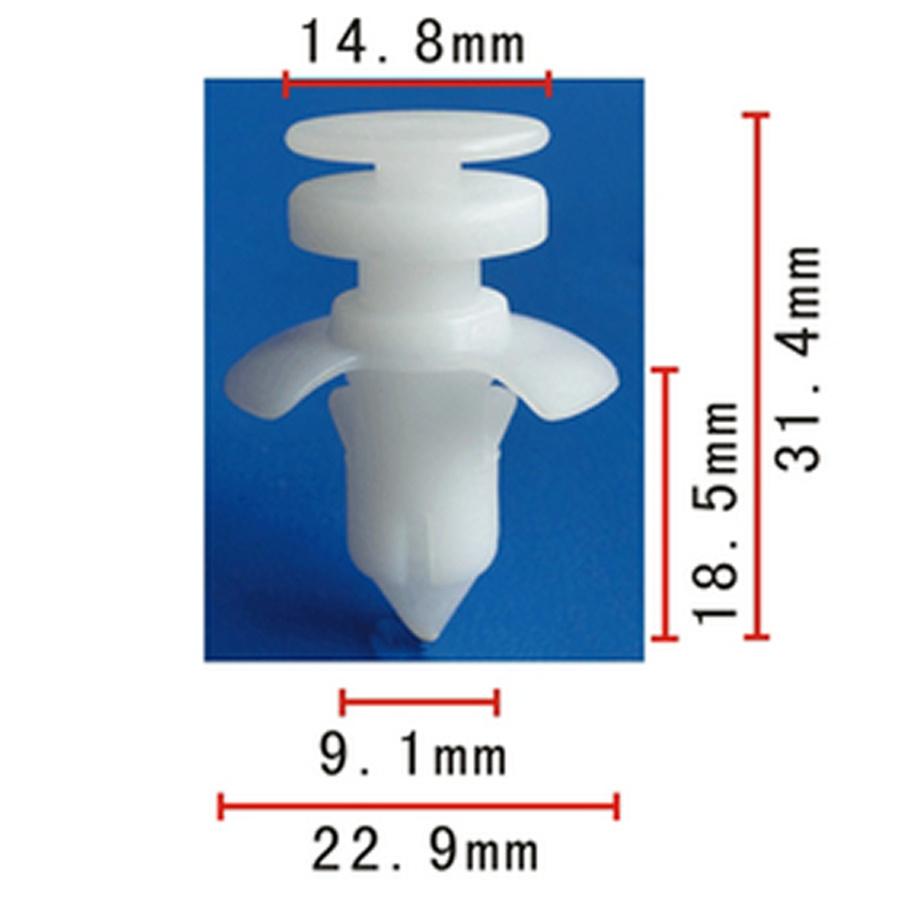 New Nylon Push Type Retainer Clips Trim Panel Clip Push For Ford W704958-S300 100pcs