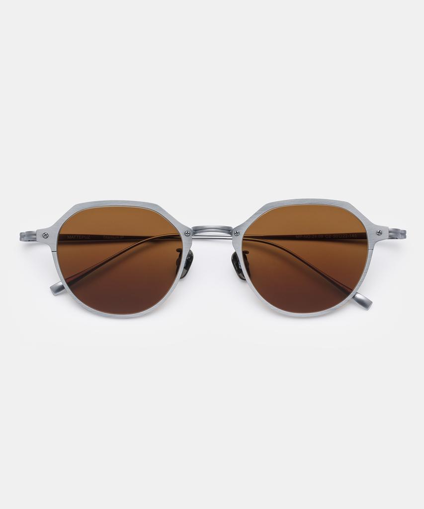 Maeteupeojeu Mp-09 Titanium Brown Sunglass Silver