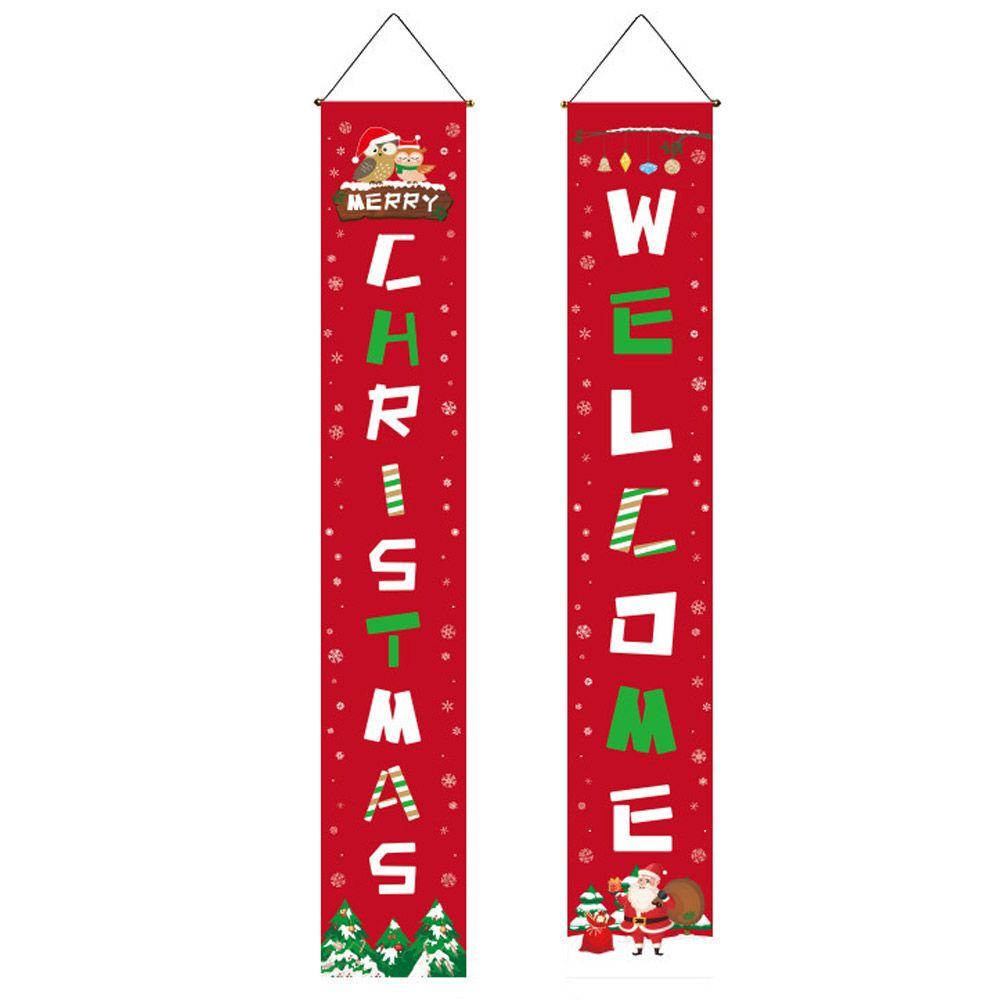 

Reused Gift Home Christmas Couplets Hanging Ornament Christmas Banner Xmas Door Decor B