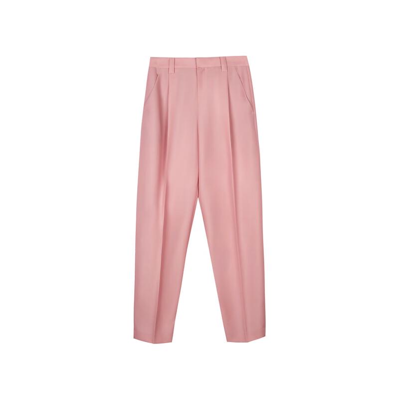 LESS Women's Lamb Wool Blend Straight-Leg Trousers