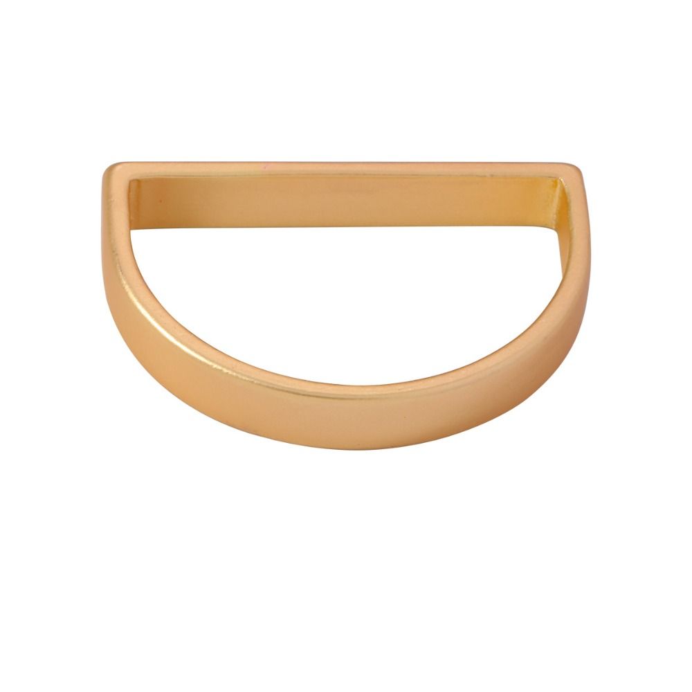 12 Pcs Metal Matte Gold Semicircle Napkin Rings D-shaped Buckles Metallic Adornment  Table Settings