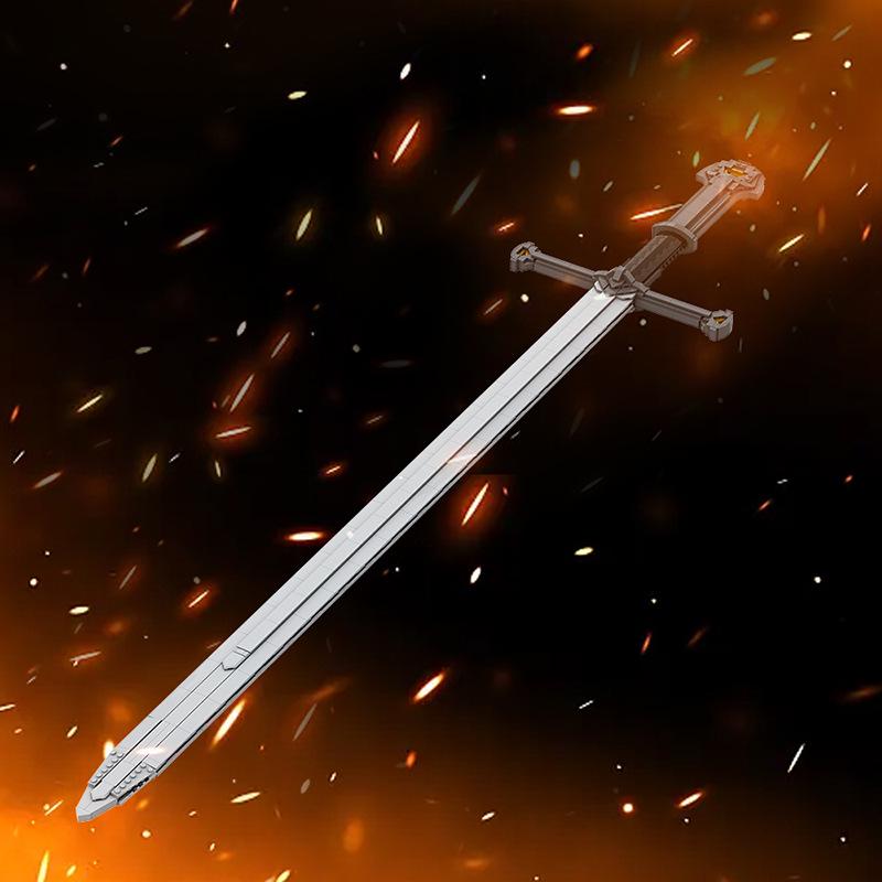 Lord of the Rings King's Sword Building Block Model - Creative Toy with Small Particles (MOC-140605)