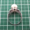 [Used] Pt900 Akoya white pearl diamond ring / size 12 / j1-4