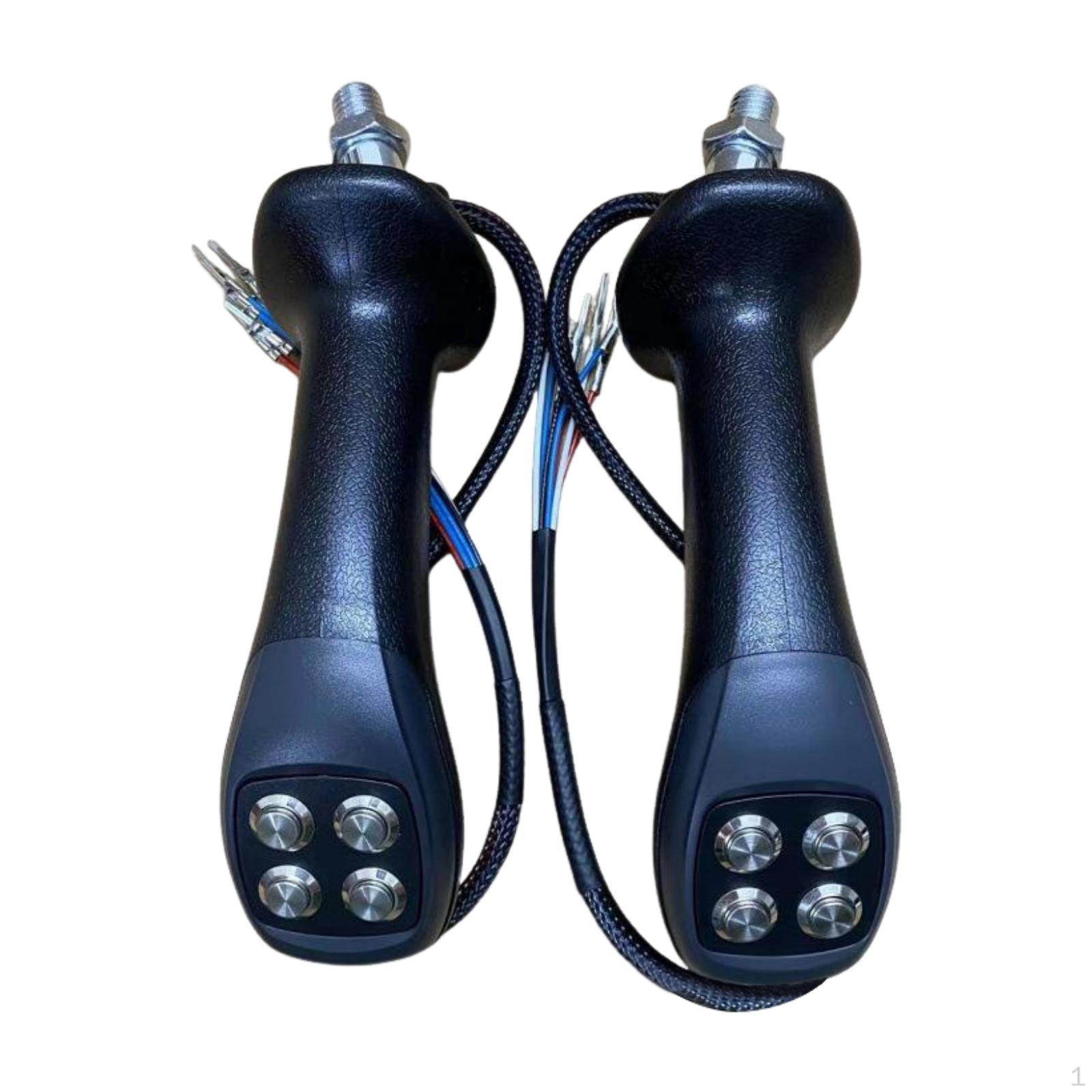 Mânere de apucare cu 4 butoane pentru manete de control excavator pe roți Mânere joystick for Left Right Hand