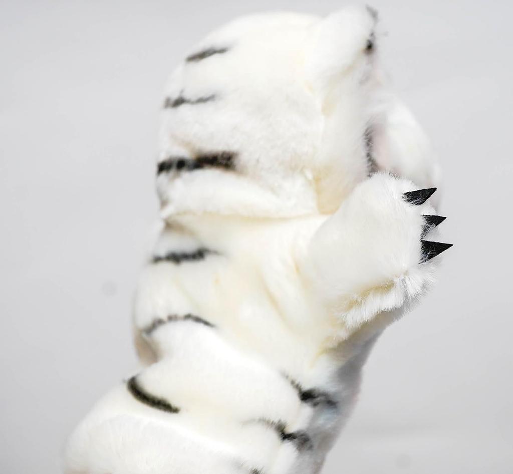 White Tiger Puppet, Plush Toy, Puppet Show, Ventriloquism, Gloves [with Flesh]