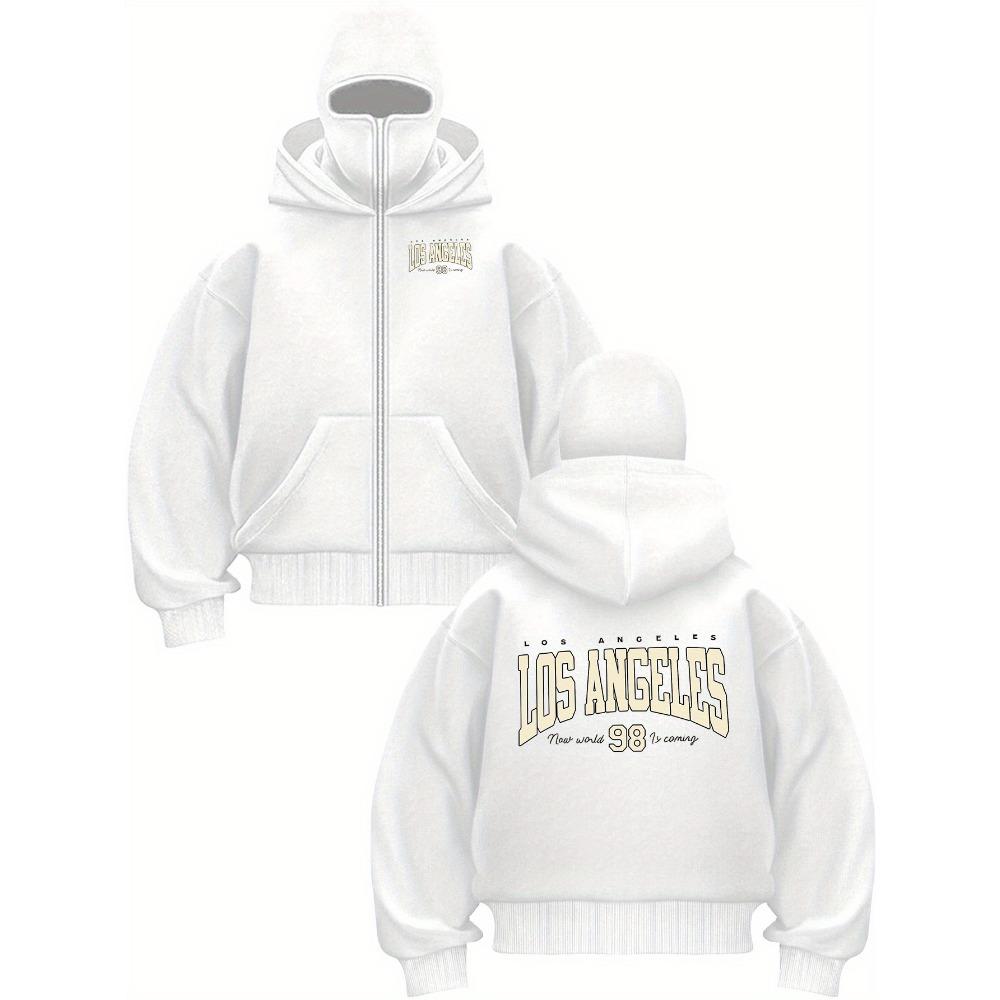 Mens Hooded Sweatshirt Loose Fit Full Zip Hoodie Jacket Streetwear Casual Outerwear for Everyday Athletic Activities Durable Construction Street Style