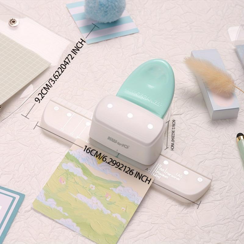 3/6/9Hole Paper Puncher Loose Leaf Hole Punch Daily Planner Adjustable For A5 A6 Size 8 Sheet Capacity Notebooks Scrapbooking