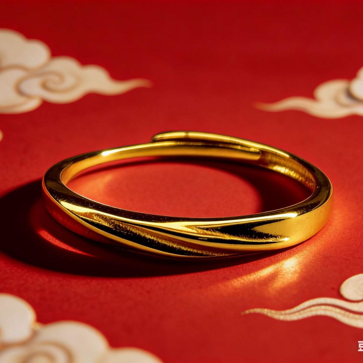 Classic Fire-Baked Sand Gold Wedding Ring: Versatile, Fashionable, Hot Seller, Non-Black, Vietnamese Design Adjustable Open Size золотой