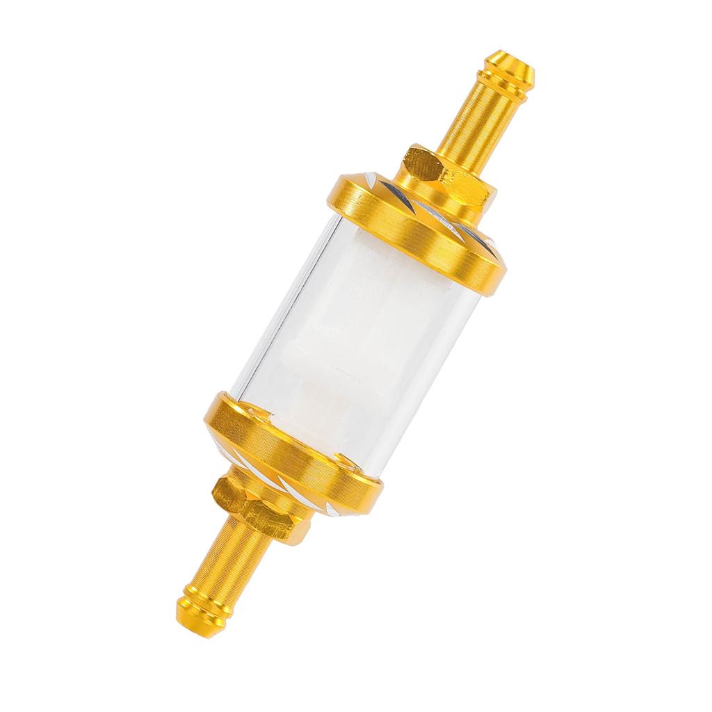 Universal Motorcycle Fuel Filter - High  Aluminum Glass Fuel Cleaner For Motorbike, Scooter, ATV, Dirt Bike - Multiple Colors Available