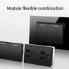 US Double Wall Socket Glass Panel and Switches Plug Universal Electric Power Standard 3pin Outlet Canada